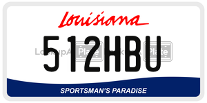512HBU  license plate in LA