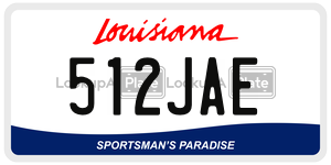 512JAE license plate in Louisiana