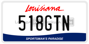 518GTN  license plate in LA