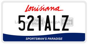 521ALZ  license plate in LA