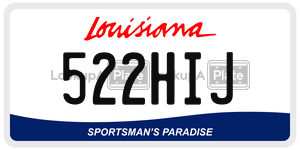 522HIJ  license plate in LA