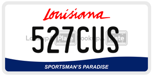 527CUS  license plate in LA