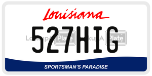 527HIG license plate in Louisiana
