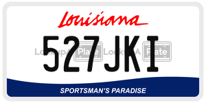 527JKI  license plate in LA