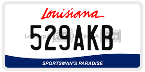 529AKB license plate in Louisiana
