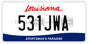 531JWA  license plate in LA