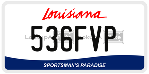 536FVP  license plate in LA
