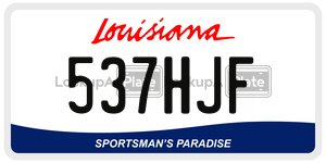 537HJF  license plate in LA