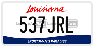 537JRL  license plate in LA