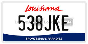 538JKE  license plate in LA