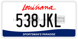 538JKL  license plate in LA