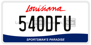 540DFU  license plate in LA
