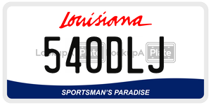 540DLJ  license plate in LA