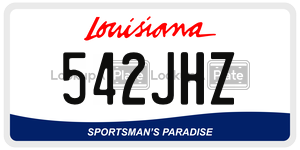 542JHZ  license plate in LA