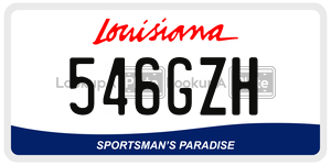 546GZH license plate in Louisiana