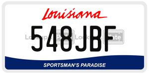 548JBF  license plate in LA