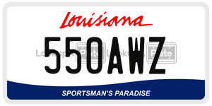 550AWZ  license plate in LA