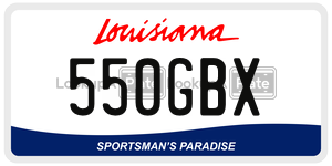 550GBX  license plate in LA