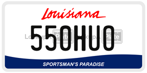 550HUO  license plate in LA