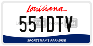 551DTV license plate in Louisiana
