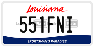 551FNI  license plate in LA