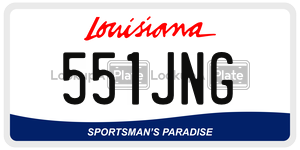 551JNG  license plate in LA