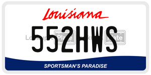 552HWS  license plate in LA