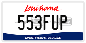 553FUP  license plate in LA