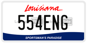 554ENG  license plate in LA