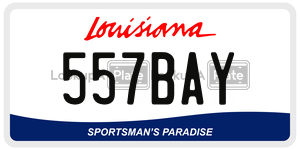 557BAY  license plate in LA