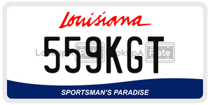 559KGT  license plate in LA