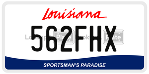 562FHX  license plate in LA