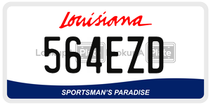 564EZD license plate in Louisiana