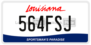 564FSJ  license plate in LA
