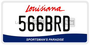 566BRD  license plate in LA