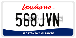 568JVN  license plate in LA
