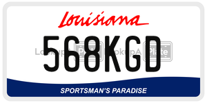 568KGD  license plate in LA
