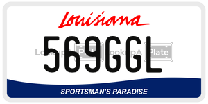 569GGL  license plate in LA
