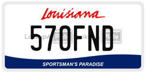 570FND  license plate in LA
