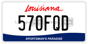 570FQD  license plate in LA