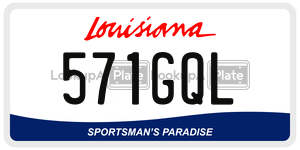 571GQL  license plate in LA