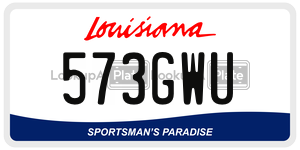 573GWU  license plate in LA
