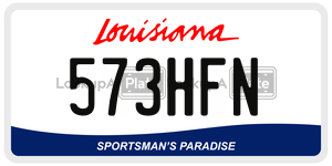 573HFN license plate in Louisiana
