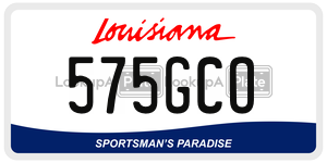 575GCO license plate in Louisiana