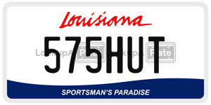 575HUT  license plate in LA