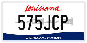 575JCP license plate in Louisiana