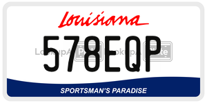 578EQP license plate in Louisiana
