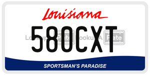580CXT  license plate in LA