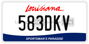 583DKV license plate in Louisiana