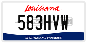 583HVW  license plate in LA